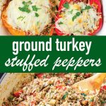 pin image design of ground turkey stuffed peppers