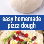 pin image design for homemade pizza dough