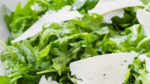 Arugula Salad with Shaved Parmesan, Lemon & Olive Oil