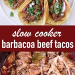 pin image design for barbacoa beef tacos