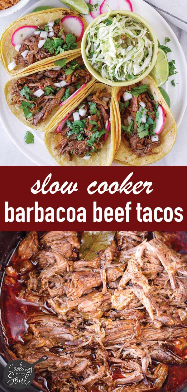 Slow Cooker Barbacoa Beef Tacos - Cooking For My Soul