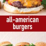 pin image design for all american burgers recipe