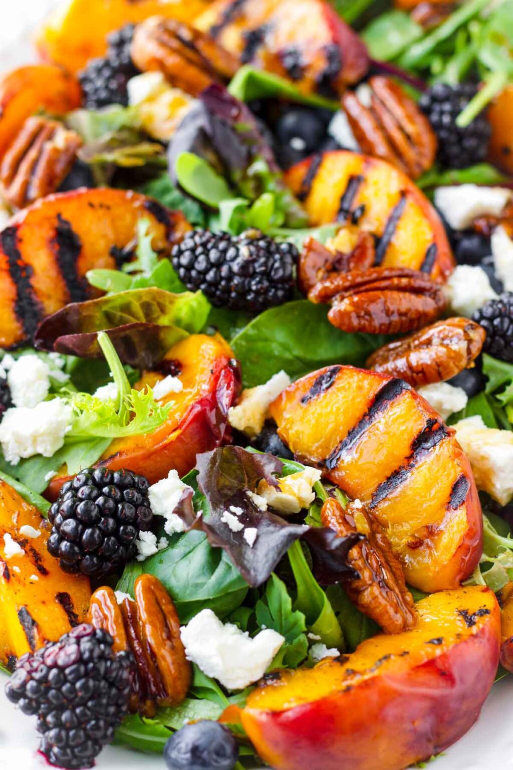 Grilled Peach Salad With Berries Cooking For My Soul