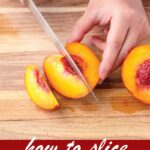 pin image design for how to slice a peach