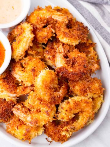 fried shrimp with coconut breading