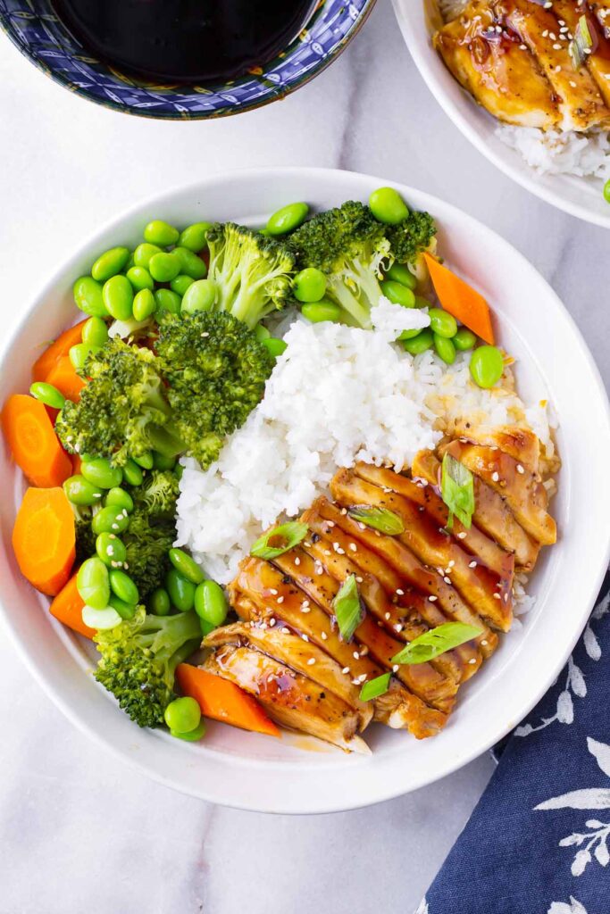 Chicken Teriyaki Rice Bowls - Cooking For My Soul