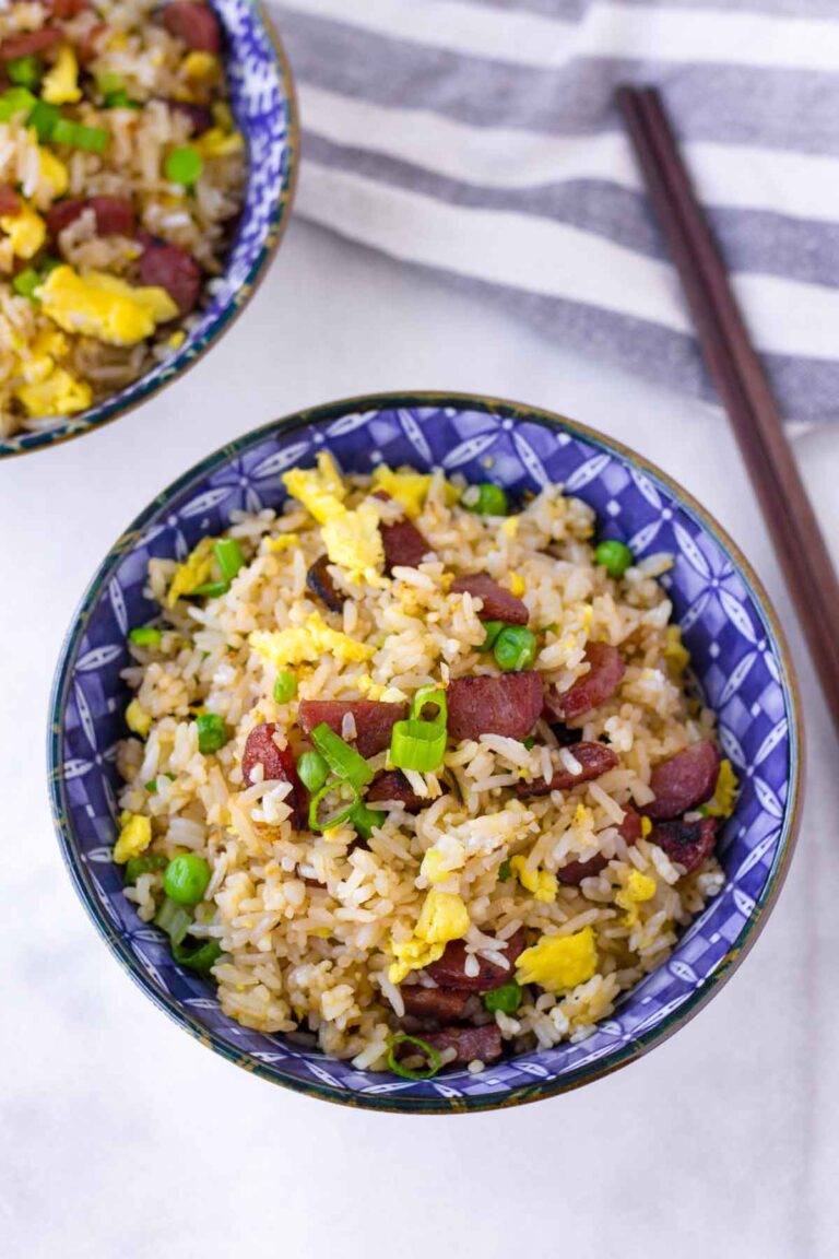 Chinese Sausage Fried Rice (Lap Cheong Fried Rice) - Cooking For My Soul