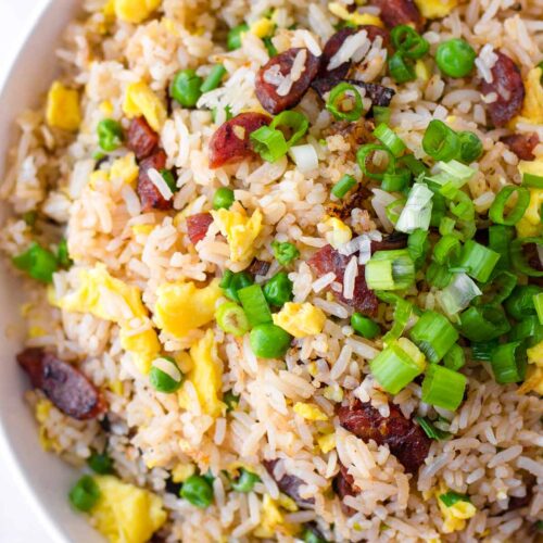 Chinese Sausage Fried Rice (Lap Cheong Fried Rice) - Cooking For My Soul