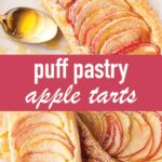 pin image design for puff pastry apple tarts