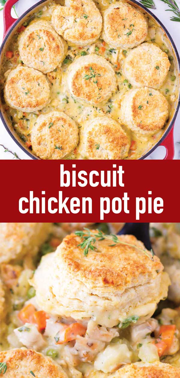 Chicken Pot Pie with Biscuits - Cooking For My Soul