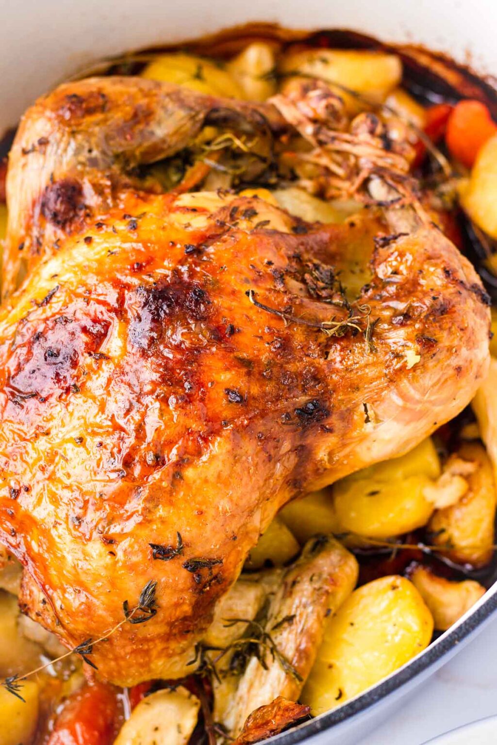 Dutch Oven Whole Roast Chicken - Cooking For My Soul