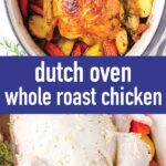 pin image design for dutch oven roast chicken recipe