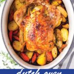 pin image design for dutch oven roast chicken