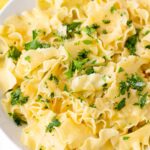 egg noodles with butter, parmesan, and parsley