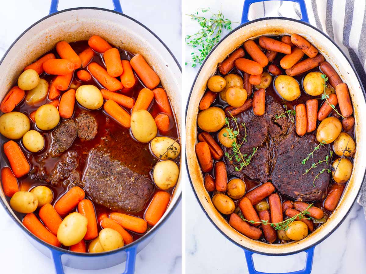 An Easy Dutch Oven Pot Roast Recipe & One Pot Meal Ideas - Kelley Nan