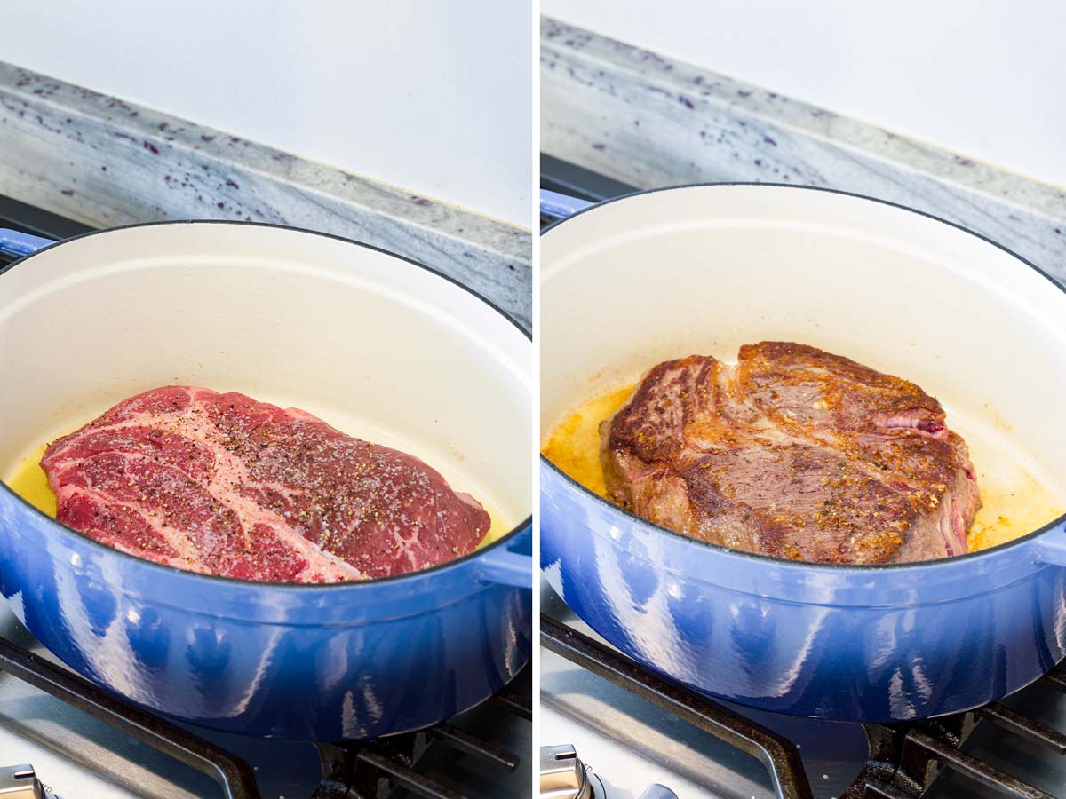 Dutch Oven London Broil Pot Roast