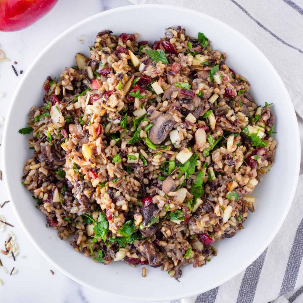 Wild Rice Pilaf with Mushrooms - Cooking For My Soul
