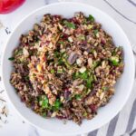 wild rice pilaf with cranberries and mushrooms