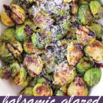 pin image design for brussels sprouts with balsamic glaze