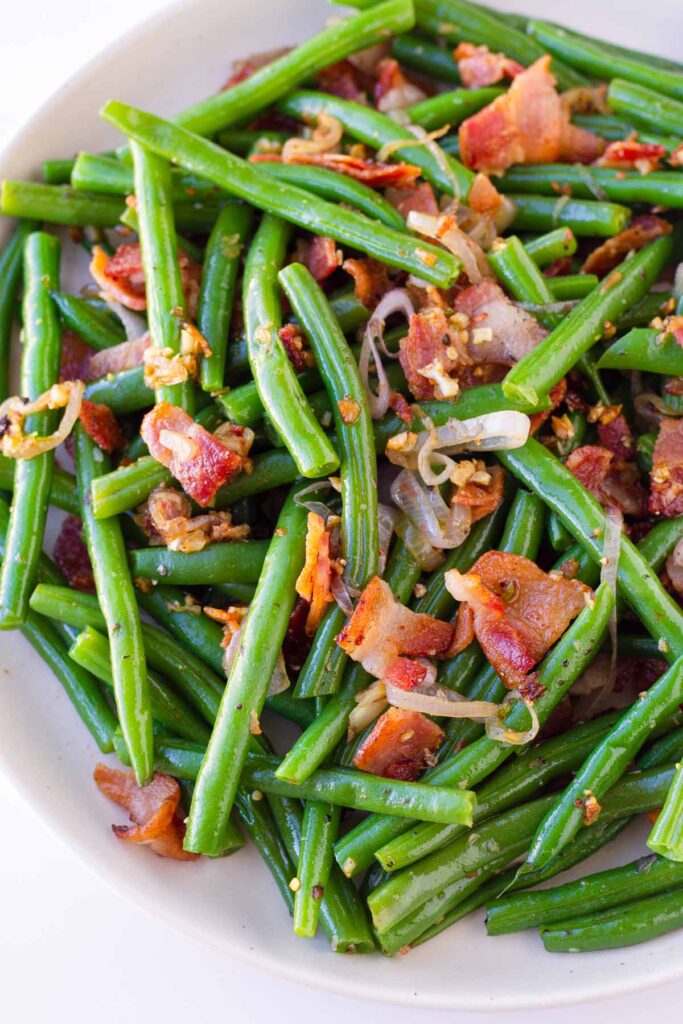 Green Beans with Bacon - Cooking For My Soul