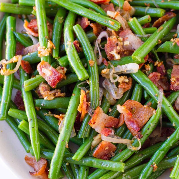 Green Beans with Bacon - Cooking For My Soul