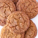 round and crinkly gingersnap cookies