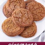 pin image design for gingernsnap cookie recipe