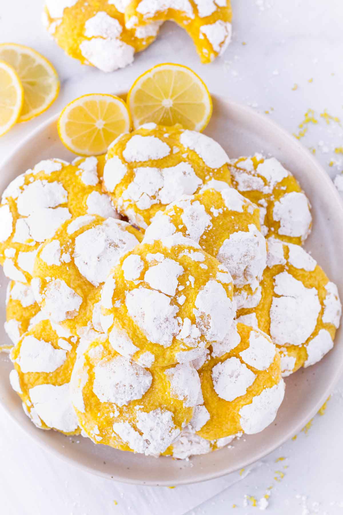 Lemon Crinkle Cookies - Cooking For My Soul