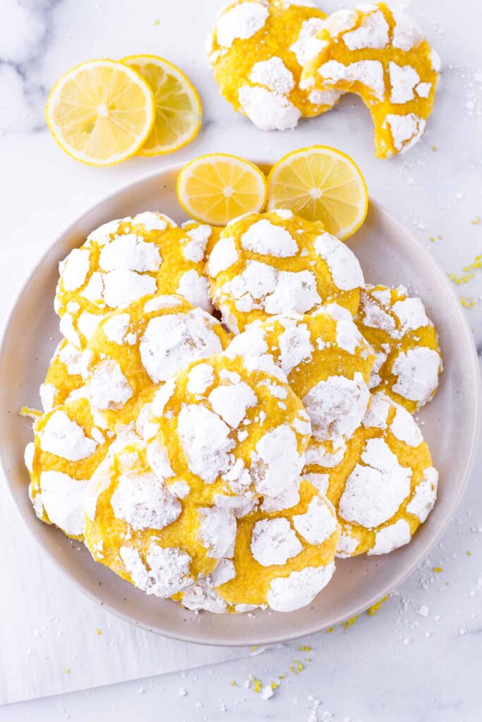 Lemon Crinkle Cookies - Cooking For My Soul