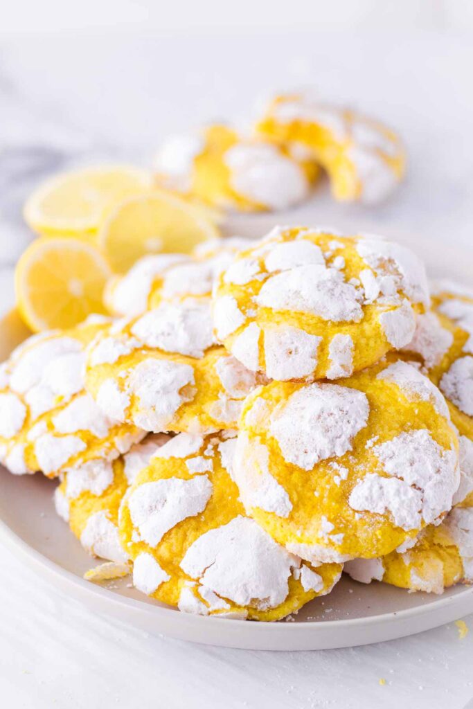 Lemon Crinkle Cookies - Cooking For My Soul