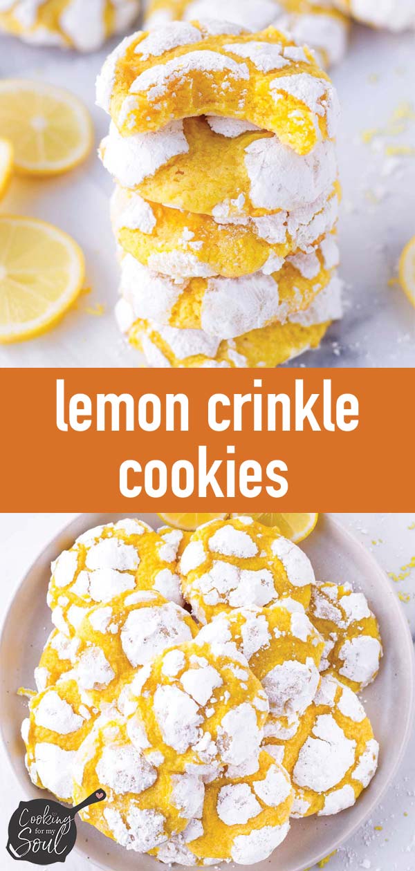 Lemon Crinkle Cookies - Cooking For My Soul