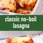 pim image design for classic lasagna recipe