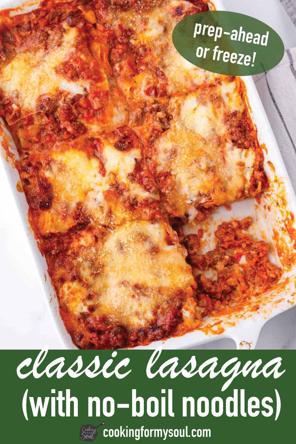 pin image design for lasagna with no boil noodles