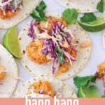 pin image design for bang bang shrimp tacos recipe