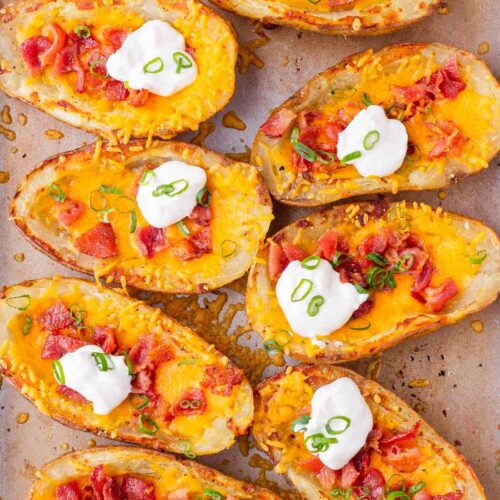 Loaded Baked Potato Skins - Cooking For My Soul