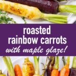 pin image design for roasted rainbow carrots recipe