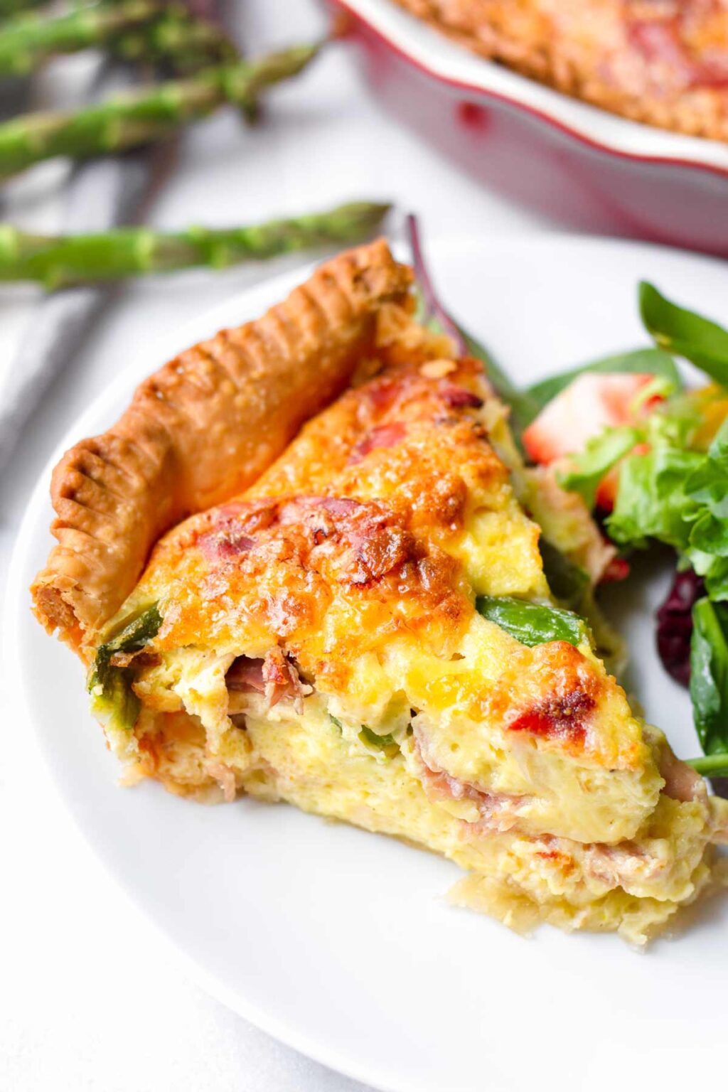 Asparagus Quiche with Prosciutto - Cooking For My Soul