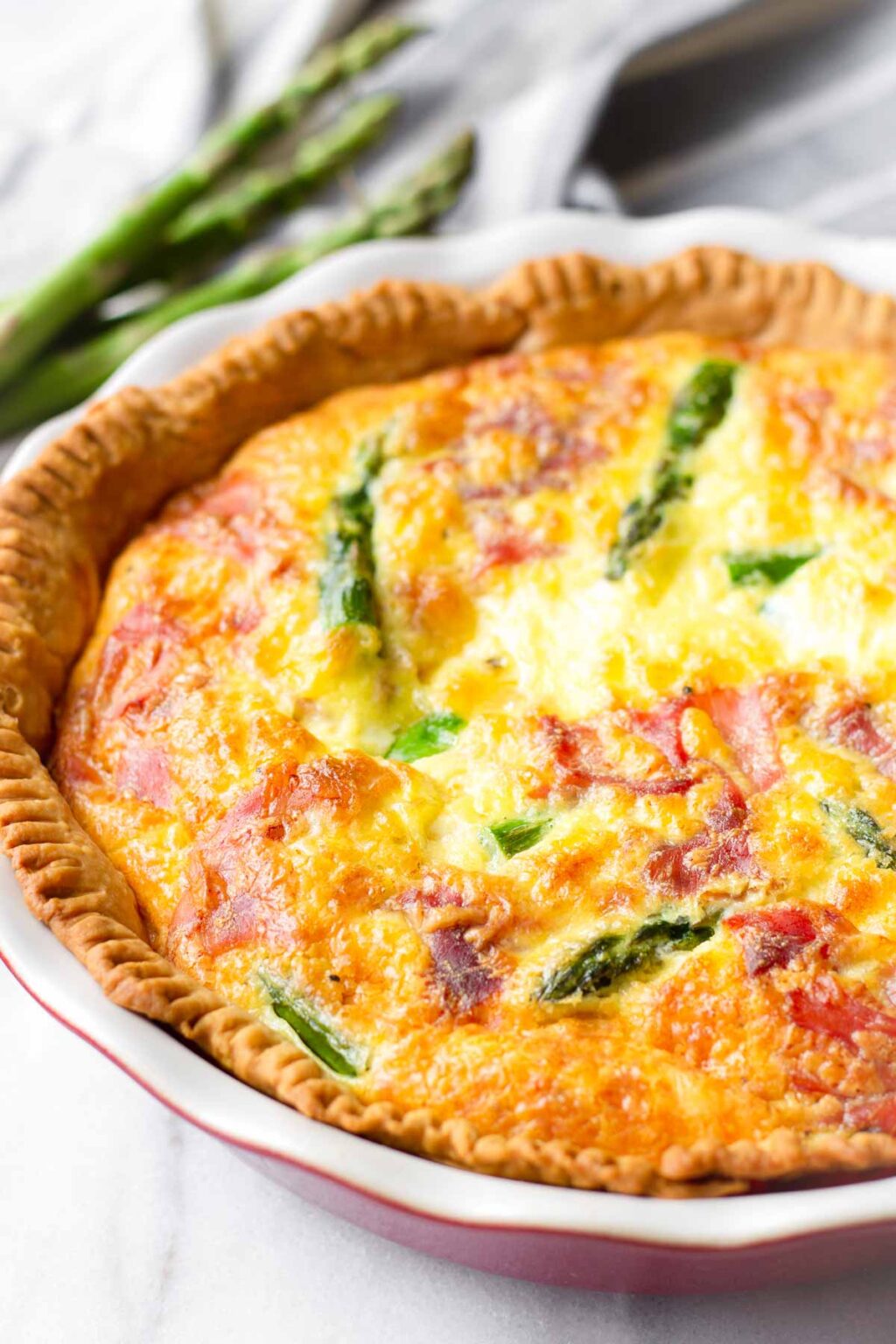 Asparagus Quiche with Prosciutto - Cooking For My Soul