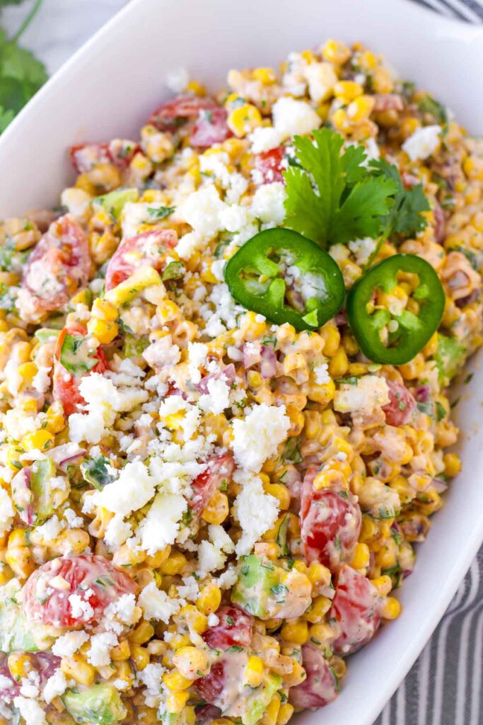 Mexican Street Corn Salad (Esquites) - Cooking For My Soul