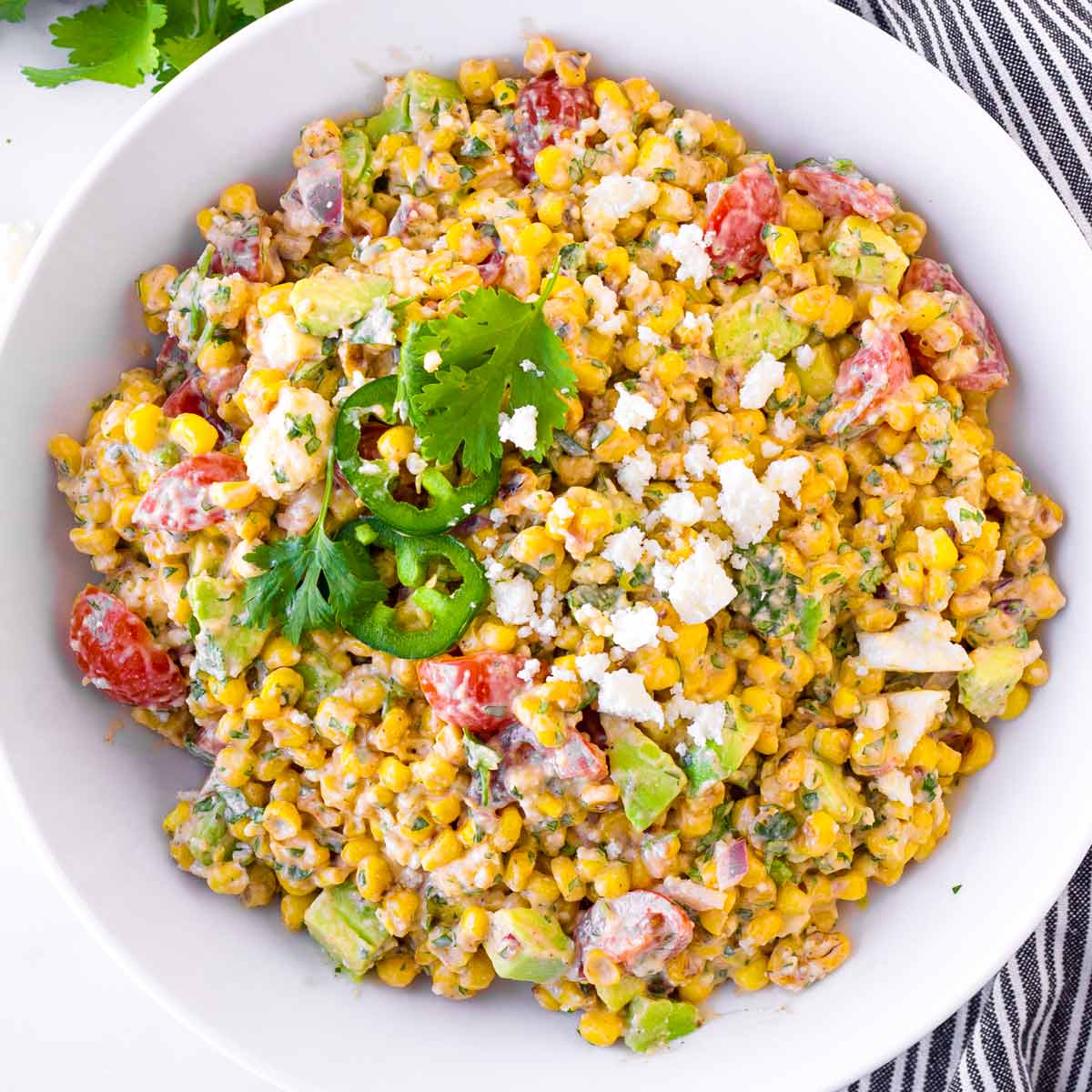 Mexican Street Corn Salad (Esquites) - Cooking For My Soul
