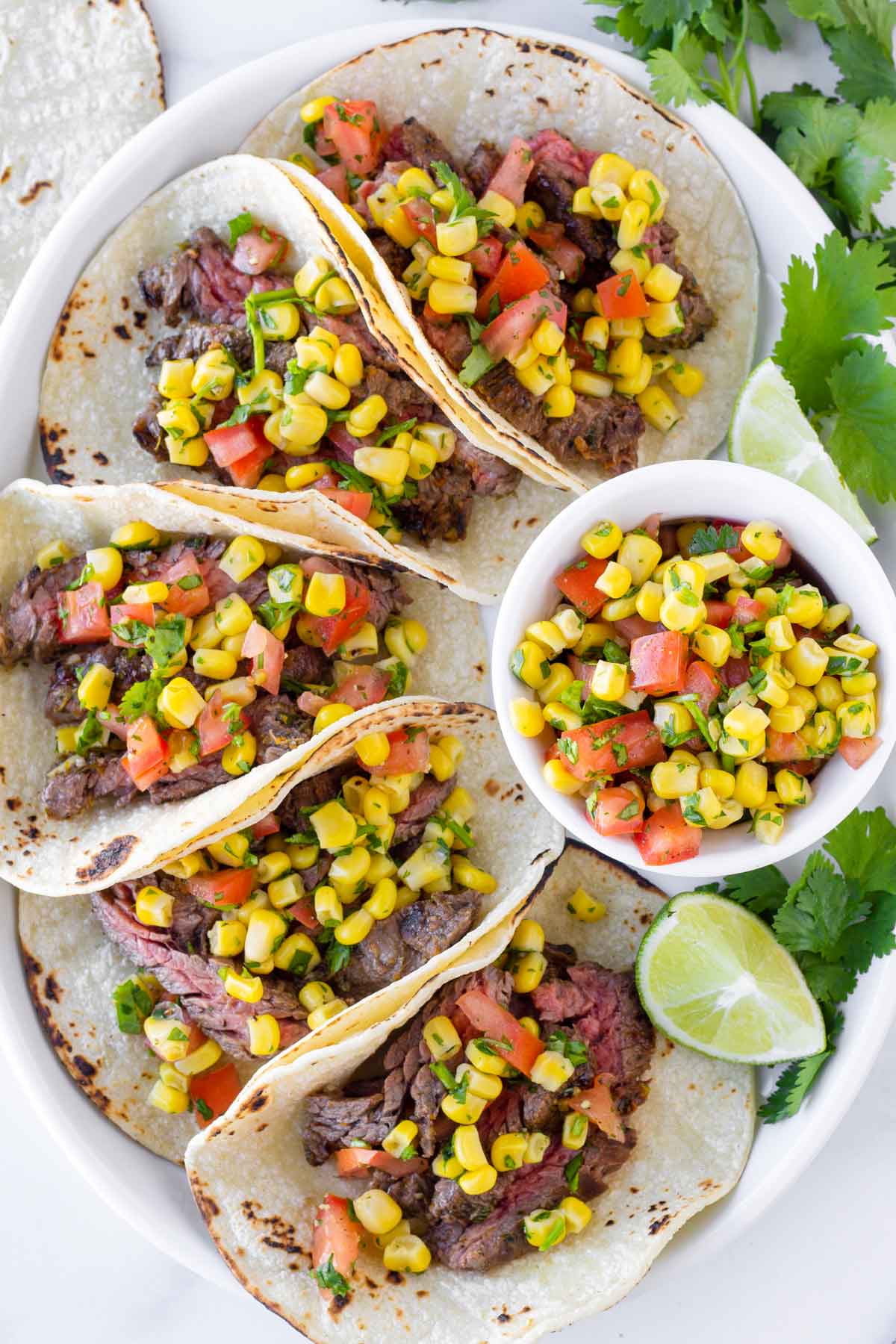 Citrus-Marinated Flank Steak with Roasted Corn Salsa