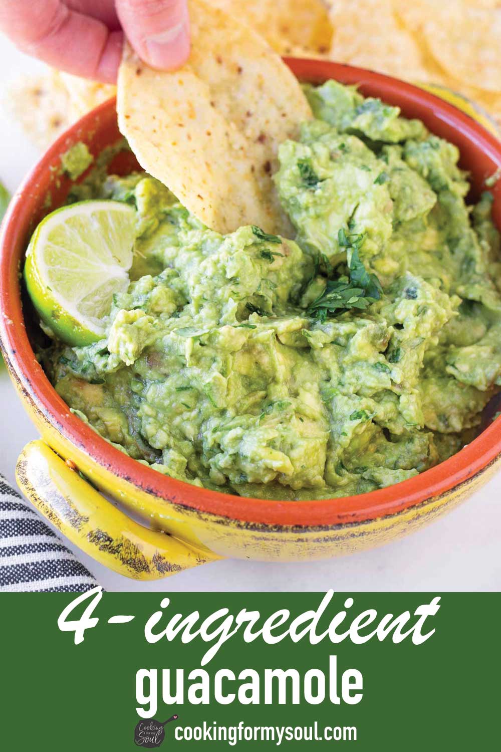 Easy 4-Ingredient Guacamole - Cooking For My Soul