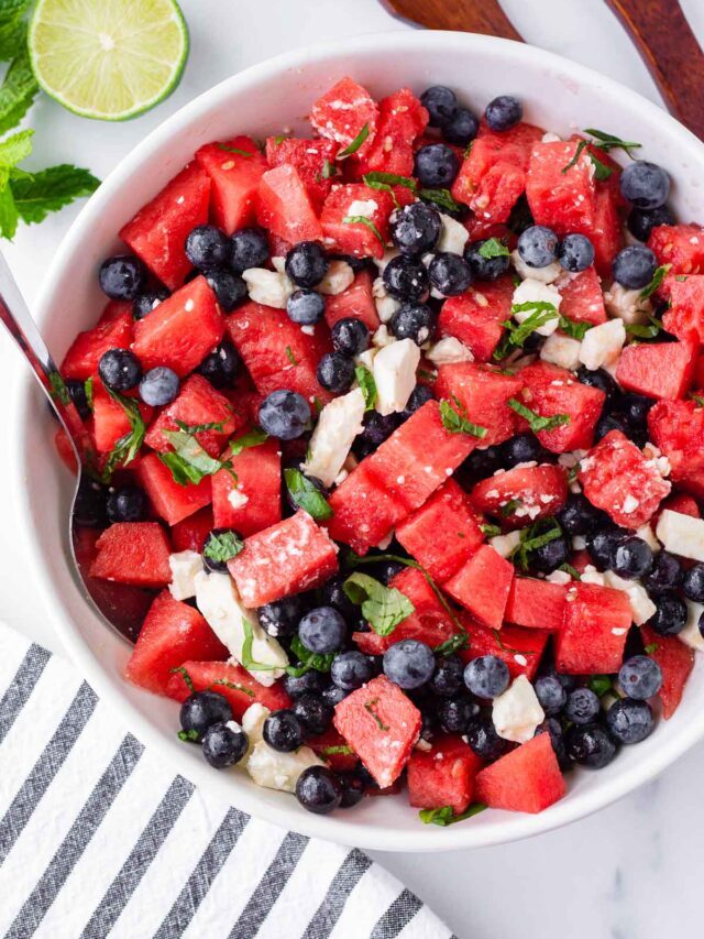 Watermelon Feta Salad with Berries