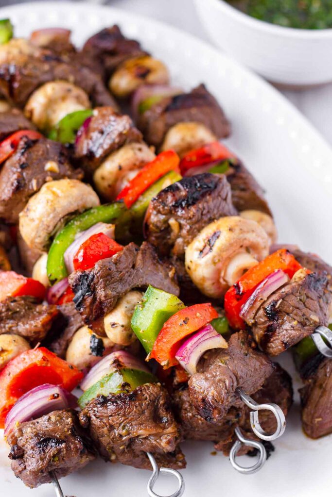 Marinated Beef Kabobs - Cooking For My Soul