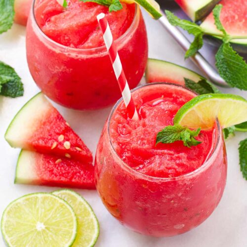 Watermelon Slushie (3 Ingredients) - Cooking For My Soul