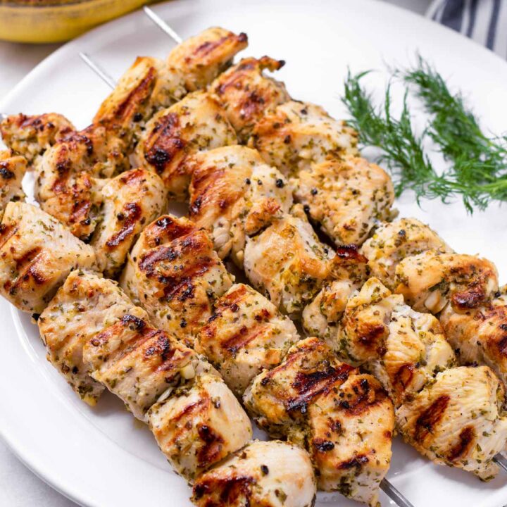 Grilled Greek Chicken Kabobs - Cooking For My Soul