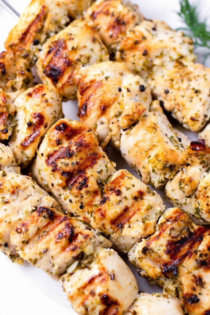 Grilled Greek Chicken Kabobs - Cooking For My Soul