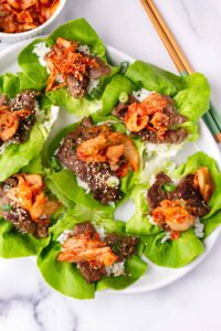 Korean Beef Lettuce Wraps - Cooking For My Soul