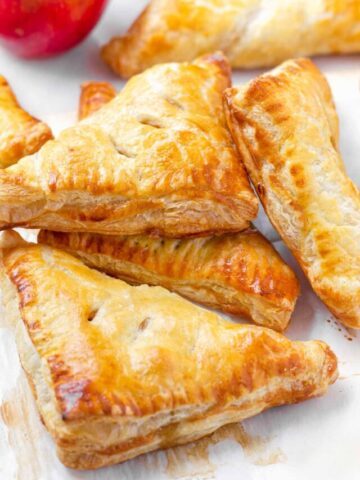 baked golden brown apple turnovers