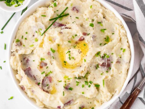 Roasted garlic red mashed potatoes- Butter Your Biscuit